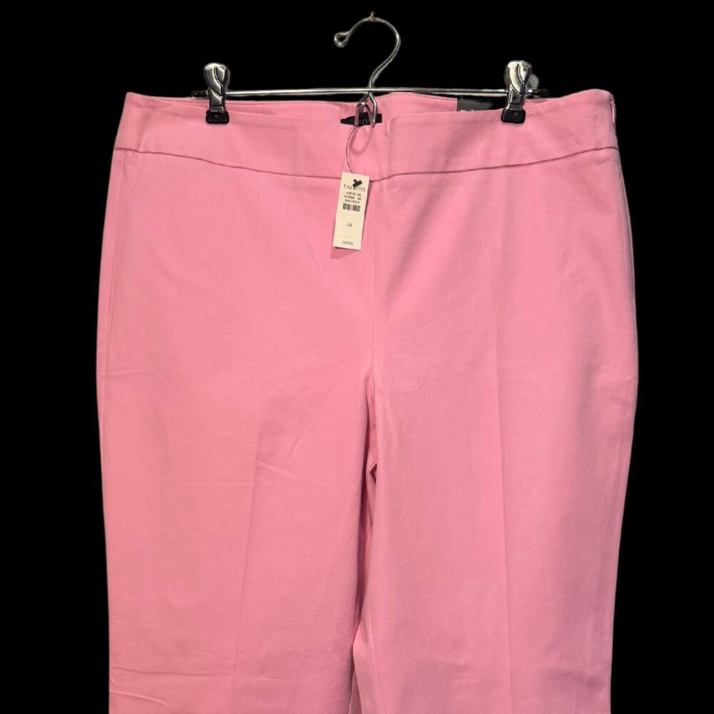 Talbots Chatham Ankle Pants Pink Slim Leg Size 14 NWT